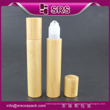 SRS rouleau de bambou de haute qualité de 15 ml sur bouteille, bouteille de bambou pour cosmétiques